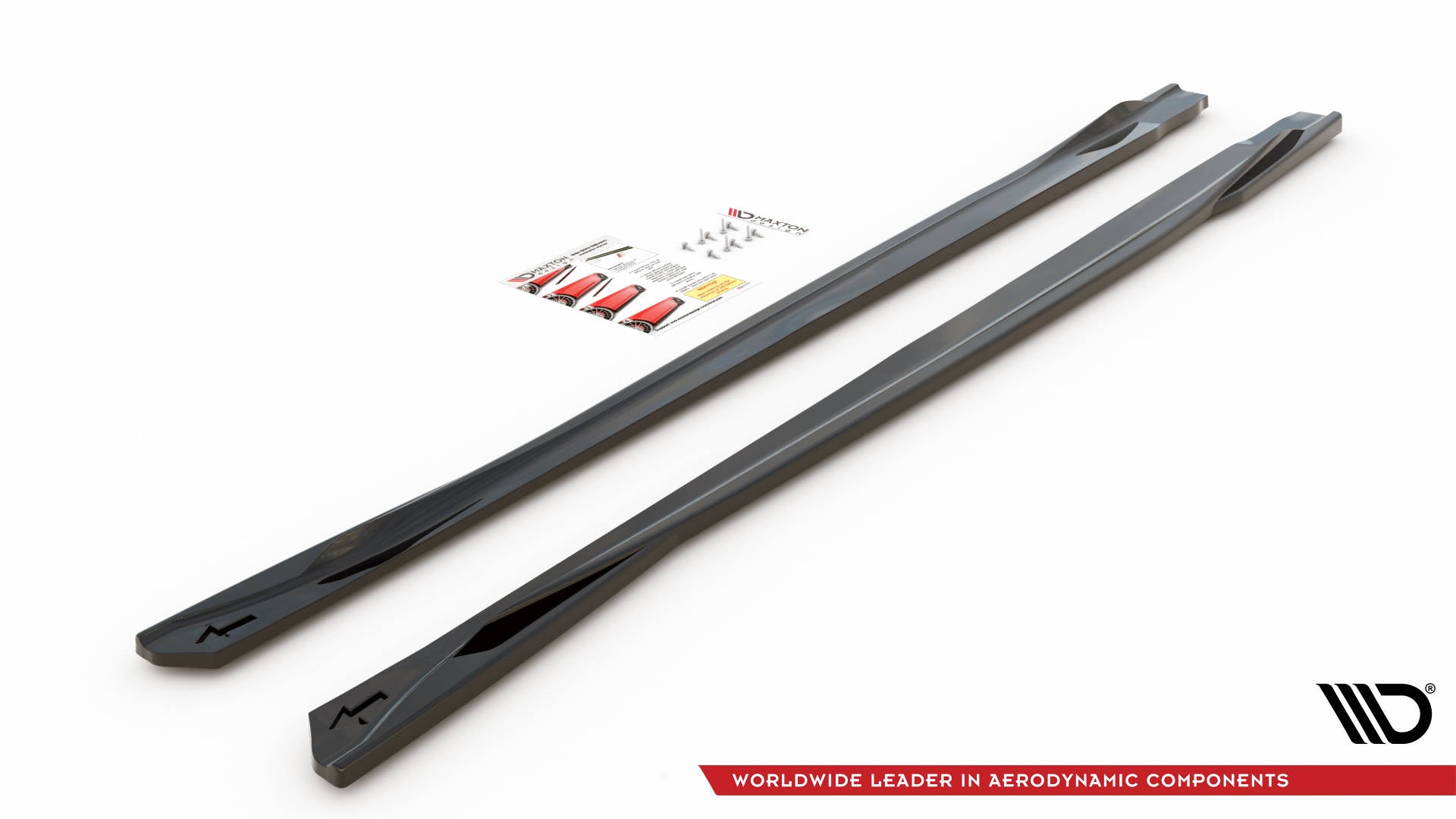 Maxton Design Street+ Seitenschweller Leisten passend für Toyota Avensis Mk3 Facelift schwarz Hochglanz