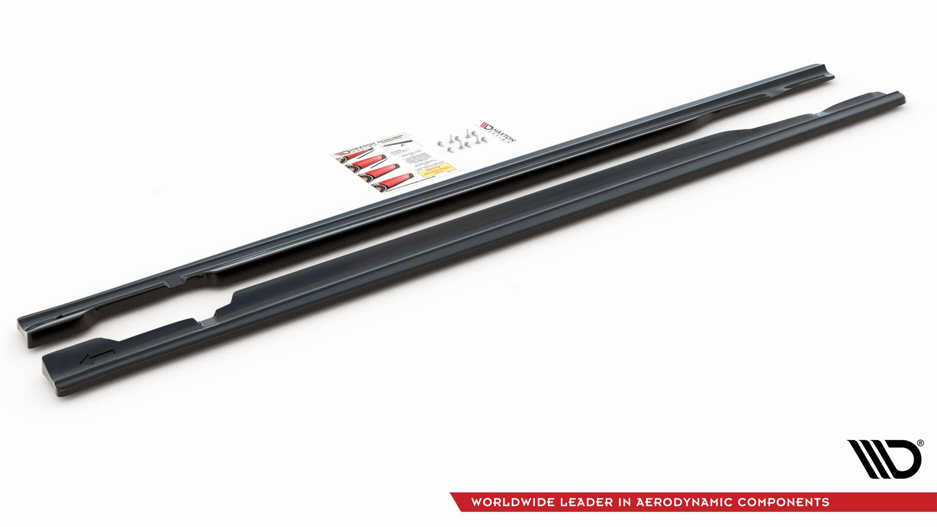 Maxton Design Seitenschweller Ansatz für MERCEDES- BENZ C43 AMG W205 Carbon Look