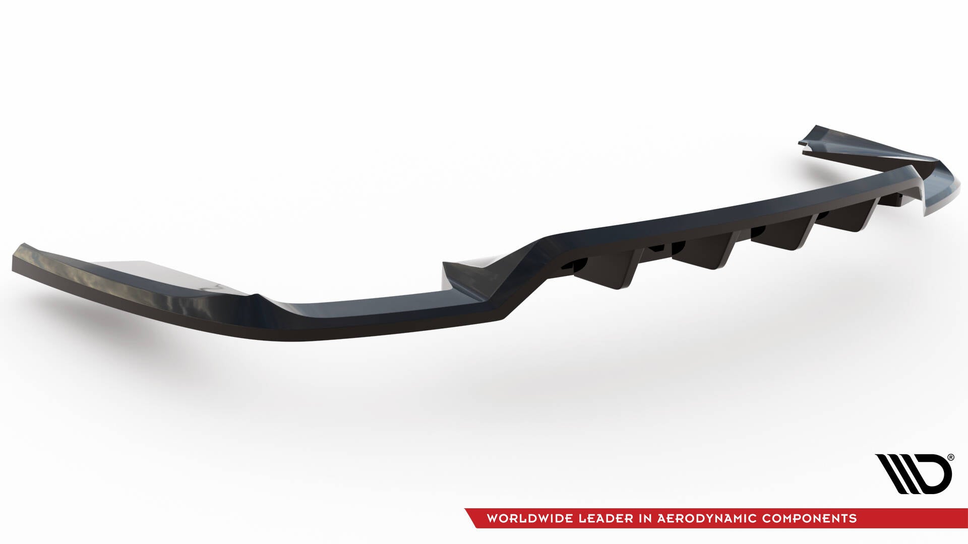 Maxton Design Street+ Mittlerer Diffusor RACE passend für Maserati Ghibli Mk3 Facelift schwarz Hochglanz