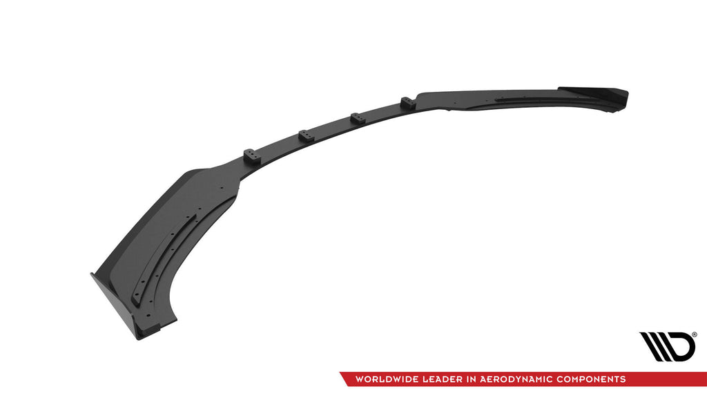 Maxton Design Street Pro Street+ Spoilerlippe Front Ansatz + Flaps passend für Audi TT S / S-Line 8S schwarz Hochglanz