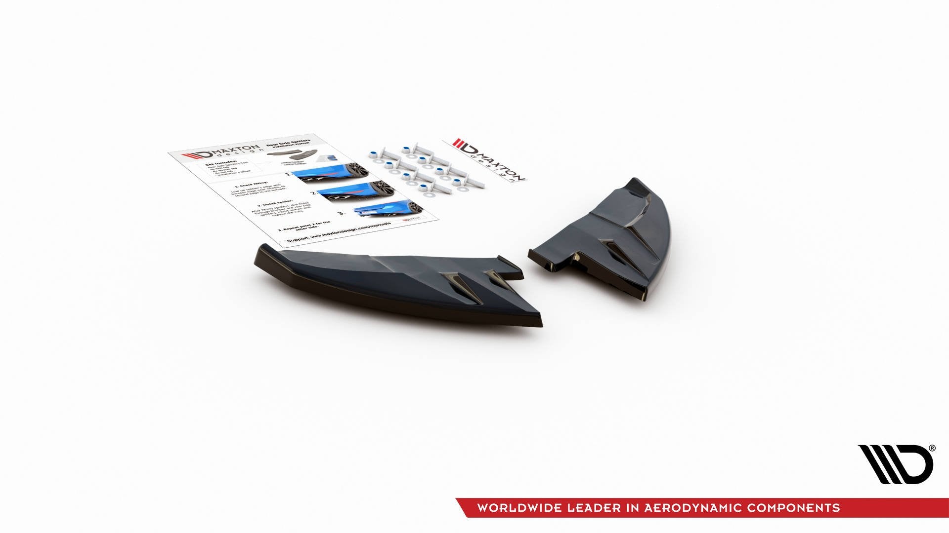 Maxton Design Heck Ansatz Flaps Diffusor V.3 passend für Alfa Romeo Giulietta Facelift schwarz Hochglanz