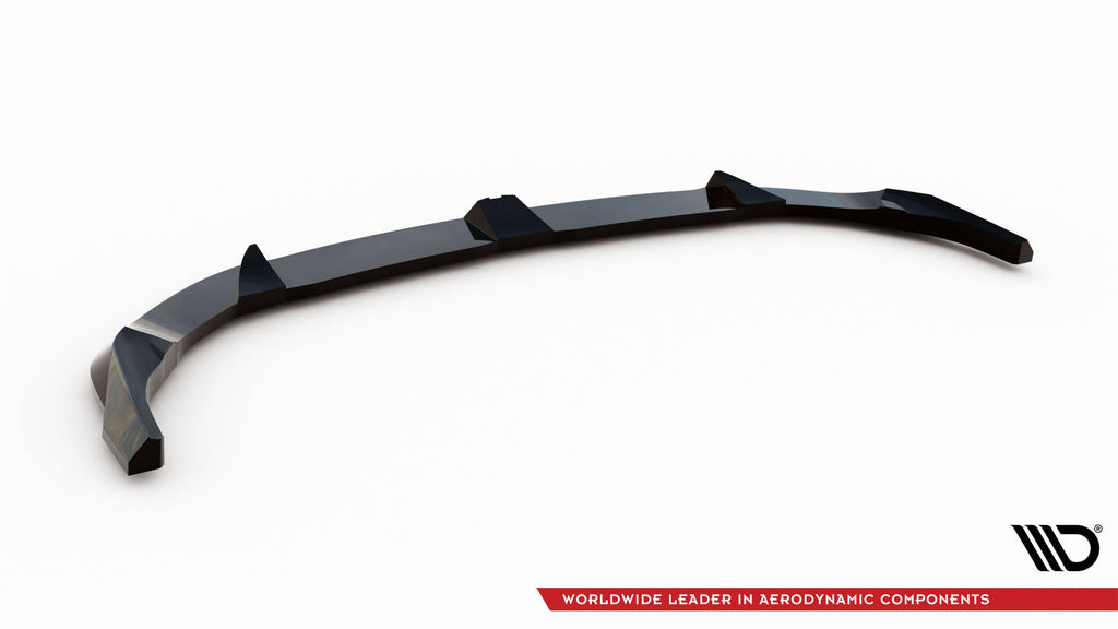 Maxton Design Street+ Spoilerlippe Front Ansatz V.3 passend für BMW 1er M-Paket F70 schwarz Hochglanz