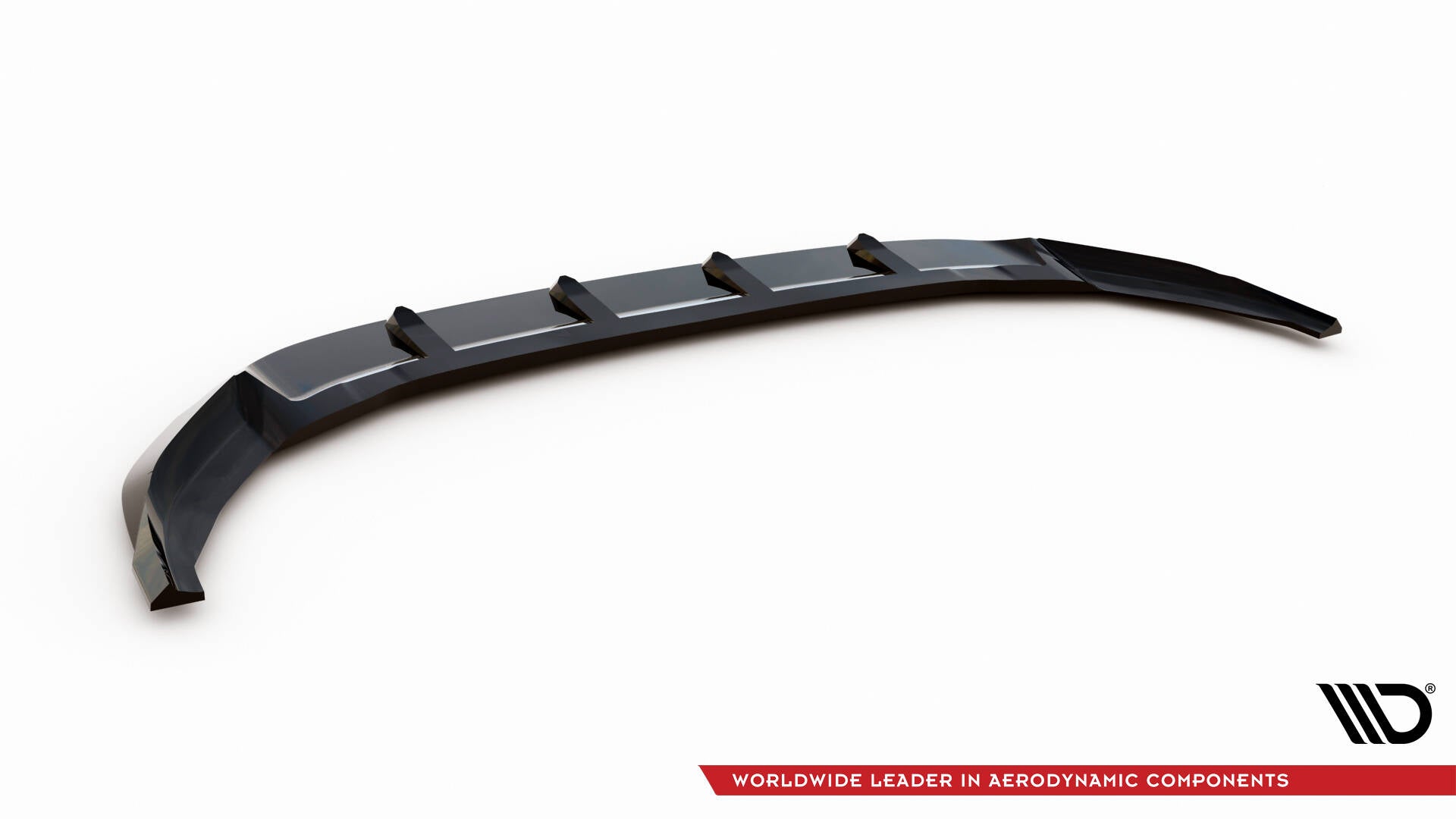 Maxton Design Street+ Spoilerlippe Front Ansatz V.6 passend für VW Golf R / R-Line Mk7 schwarz Hochglanz