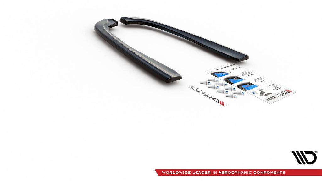 Maxton Design Heck Ansatz Flaps Diffusor passend für BMW M5 / 5 M-Paket E39 schwarz Hochglanz