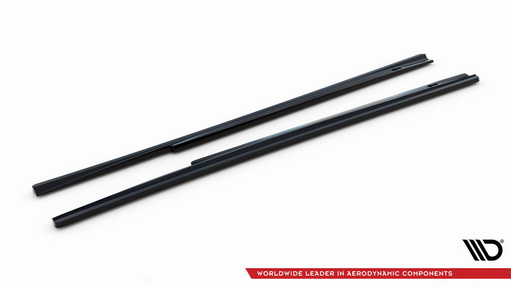 Maxton Design Street+ Seitenschweller Leisten passend für Mercedes-Benz S Long W222 schwarz Hochglanz