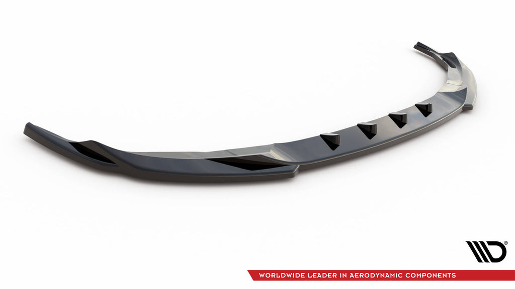 Maxton Design Street+ Spoilerlippe Front Ansatz V.2 passend für BMW 3er Sport Line G20 / G21 schwarz Hochglanz