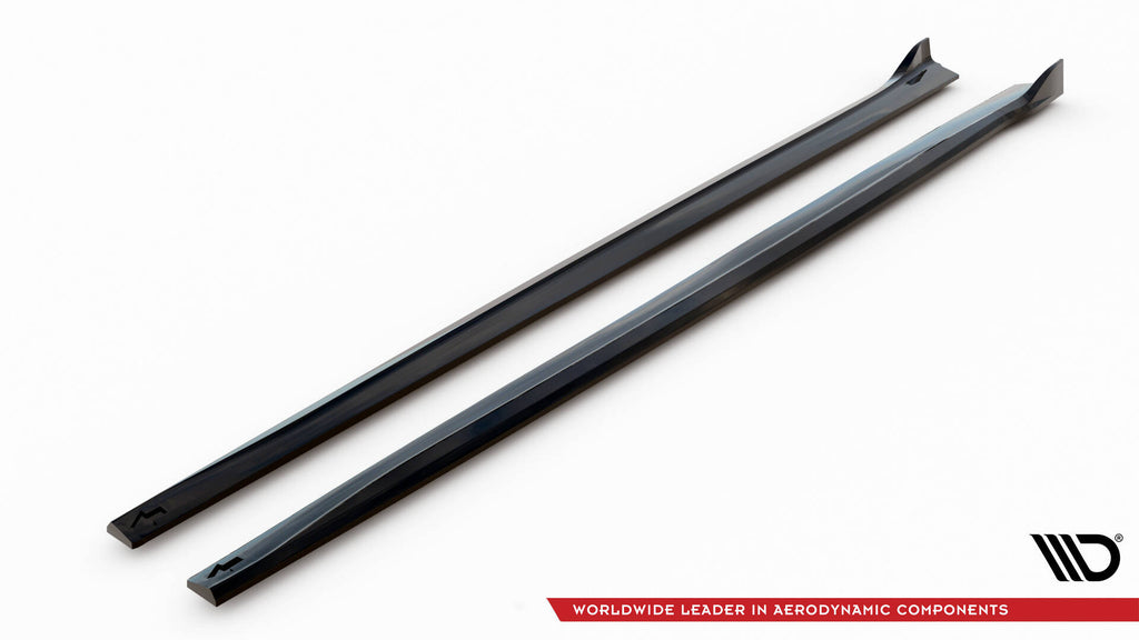 Maxton Design Street+ Seitenschweller Leisten passend für V.3 passend für BMW 4er Coupe / Gran Coupe / Cabrio M-Paket F32 / F36 / F33 schwarz Hochglanz