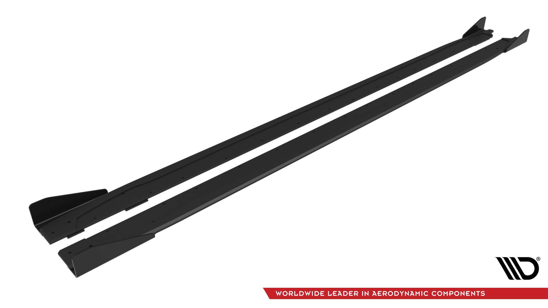 Maxton Design Street Pro Street+ Seitenschweller Leisten V.2 passend für + Flaps passend für Audi A3 S-Line Limousine / S3 Limousine 8Y / 8Y Facelift schwarz Hochglanz