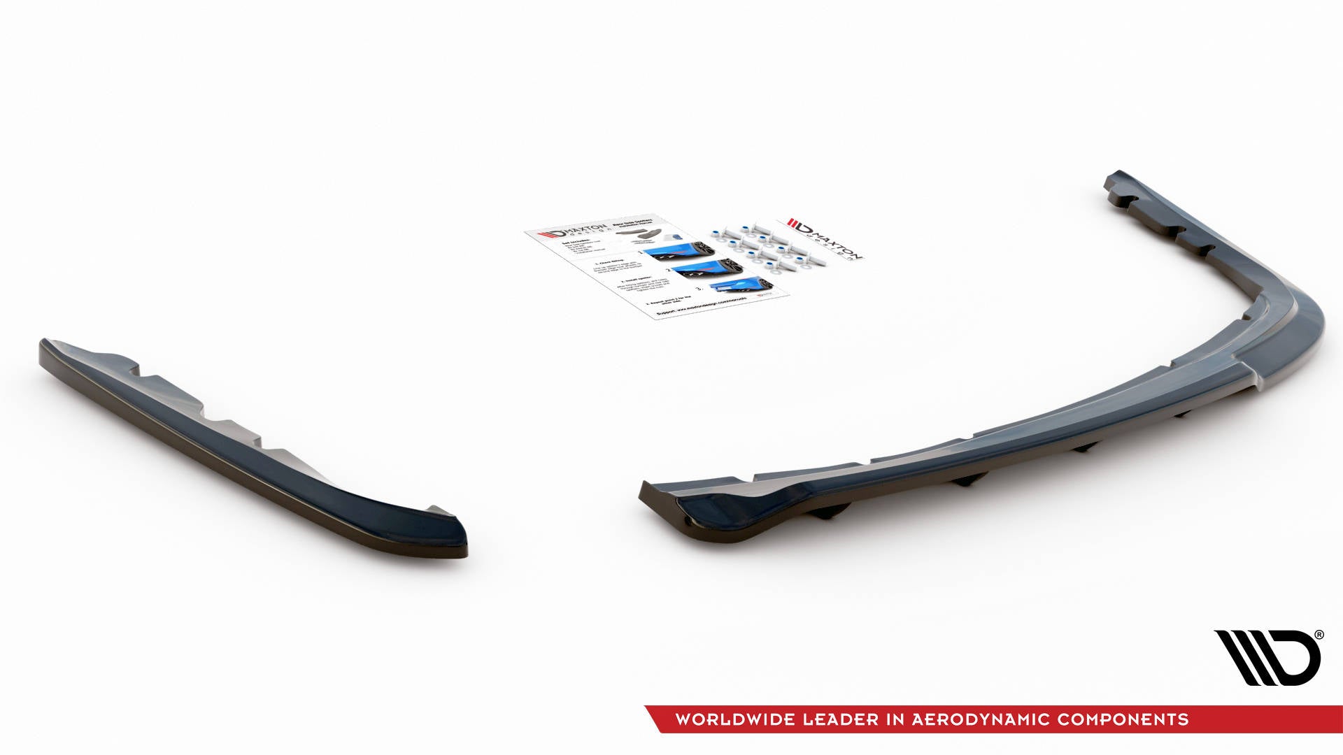 Maxton Design Street+ Mittlerer Diffusor RACE passend für BMW 3er Limousine E90 schwarz Hochglanz