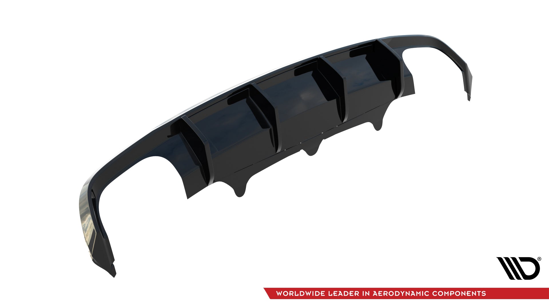 Maxton Design Diffusor Heck Ansatz passend für Audi S6 Avant C7 schwarz Hochglanz