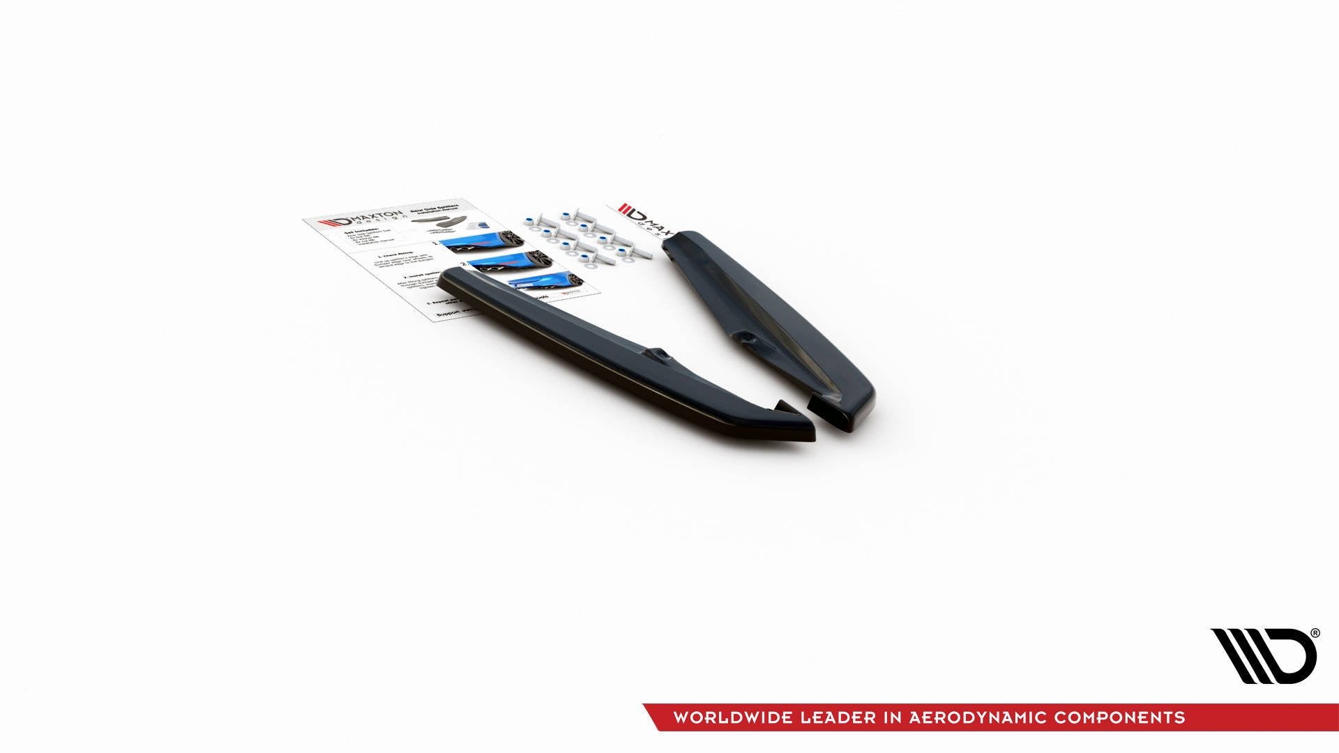 Maxton Design Heck Ansatz Flaps Diffusor für Porsche Panamera Turbo 970 Facelift Carbon Look