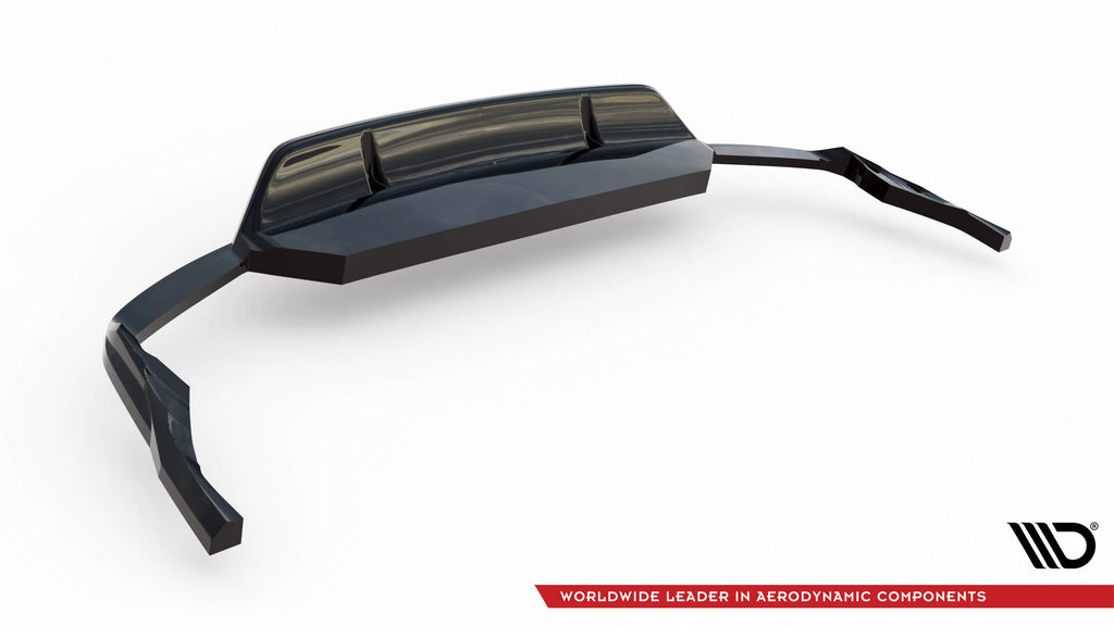 Maxton Design Street+ Mittlerer Diffusor RACE passend für Audi SQ8 Mk1 schwarz Hochglanz