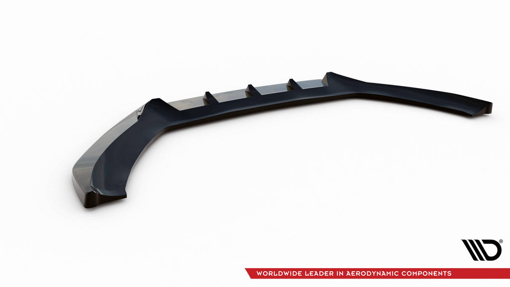 Maxton Design Street+ Spoilerlippe Front Ansatz V.1 passend für Audi A5 Coupe / Sportback 8T Facelift schwarz Hochglanz