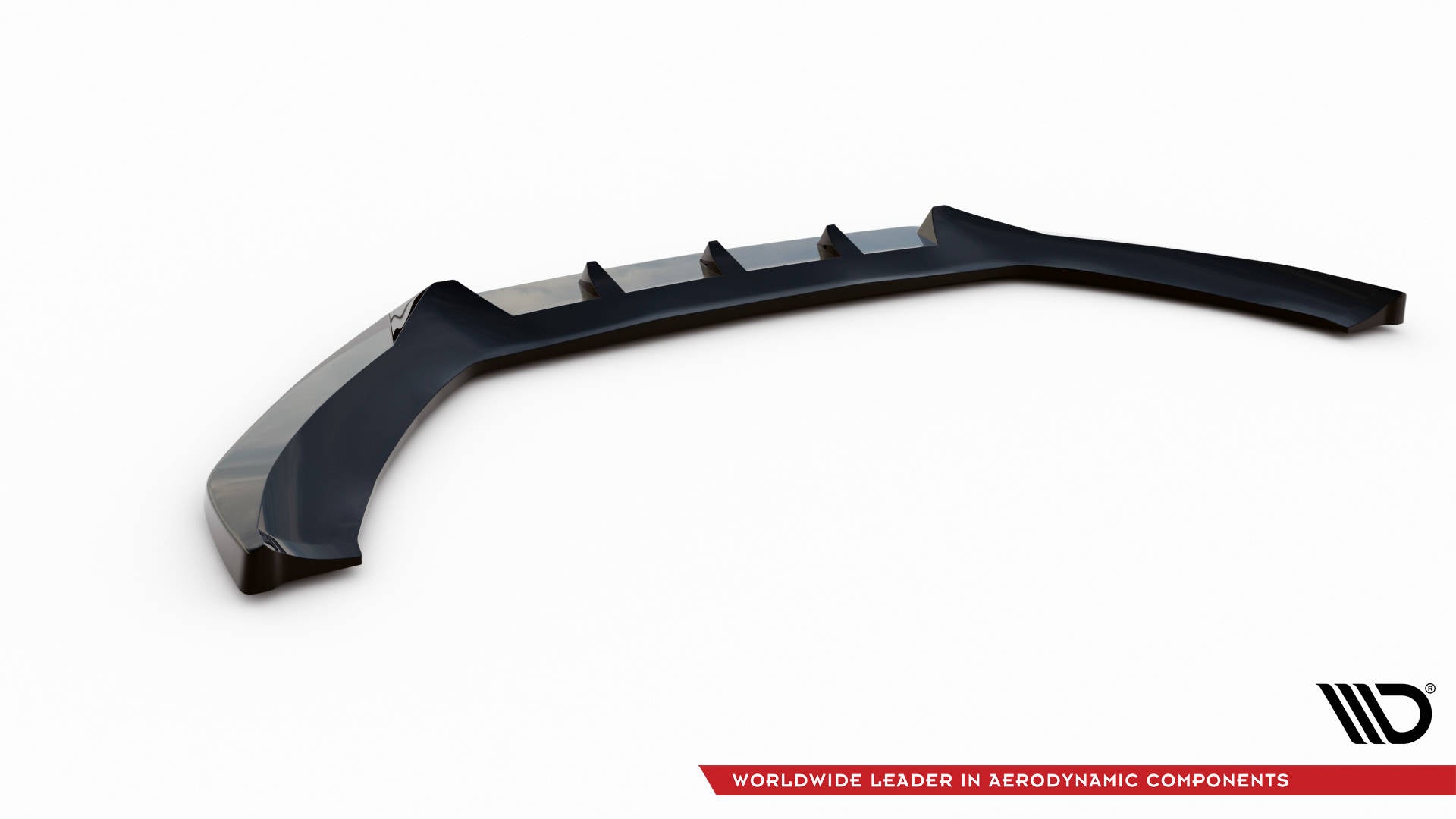 Maxton Design Street+ Spoilerlippe Front Ansatz V.1 passend für Audi A5 Coupe / Sportback 8T Facelift schwarz Hochglanz