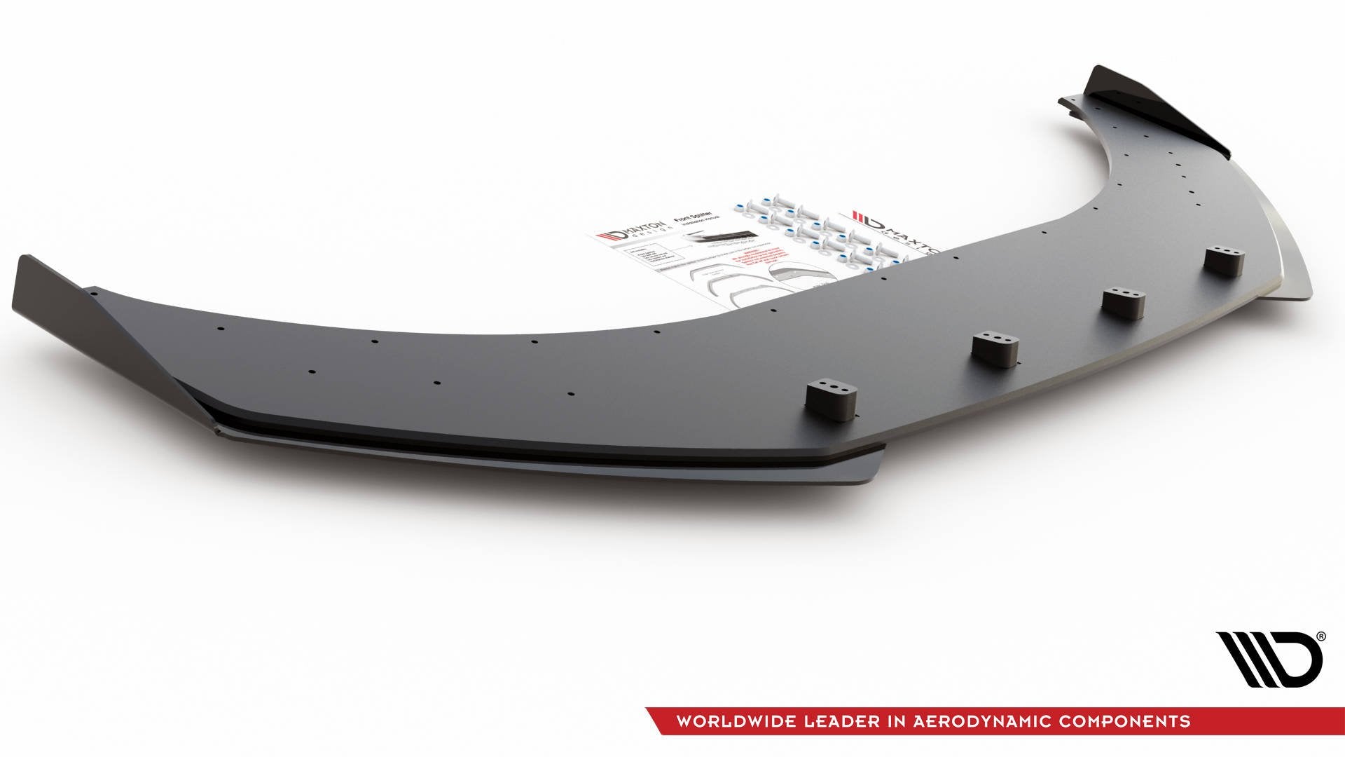 Maxton Design Street Pro Street+ Spoilerlippe Front Ansatz passend für + Flaps passend für VW Arteon R-Line Limousine / Shooting Brake Mk1 schwarz Hochglanz