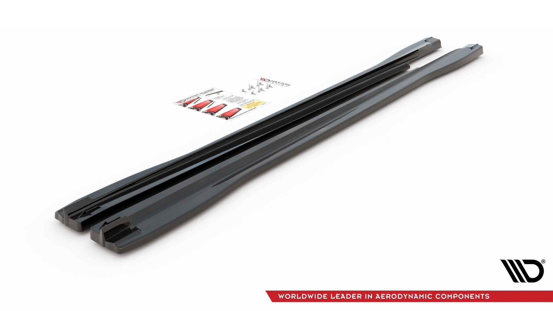 Maxton Design Street+ Seitenschweller Leisten V.2 passend für Audi Q3 S-Line / RSQ3 Sportback / SUV F3 schwarz Hochglanz