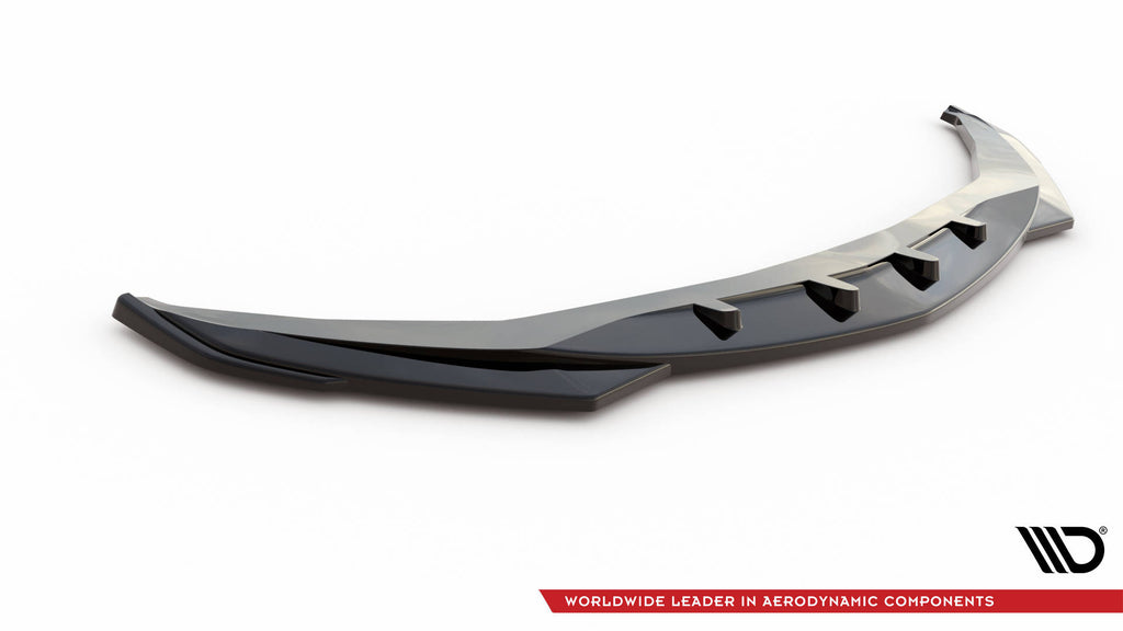 Maxton Design Street+ Spoilerlippe Front Ansatz V.2 passend für Alfa Romeo Giulia Sport schwarz Hochglanz