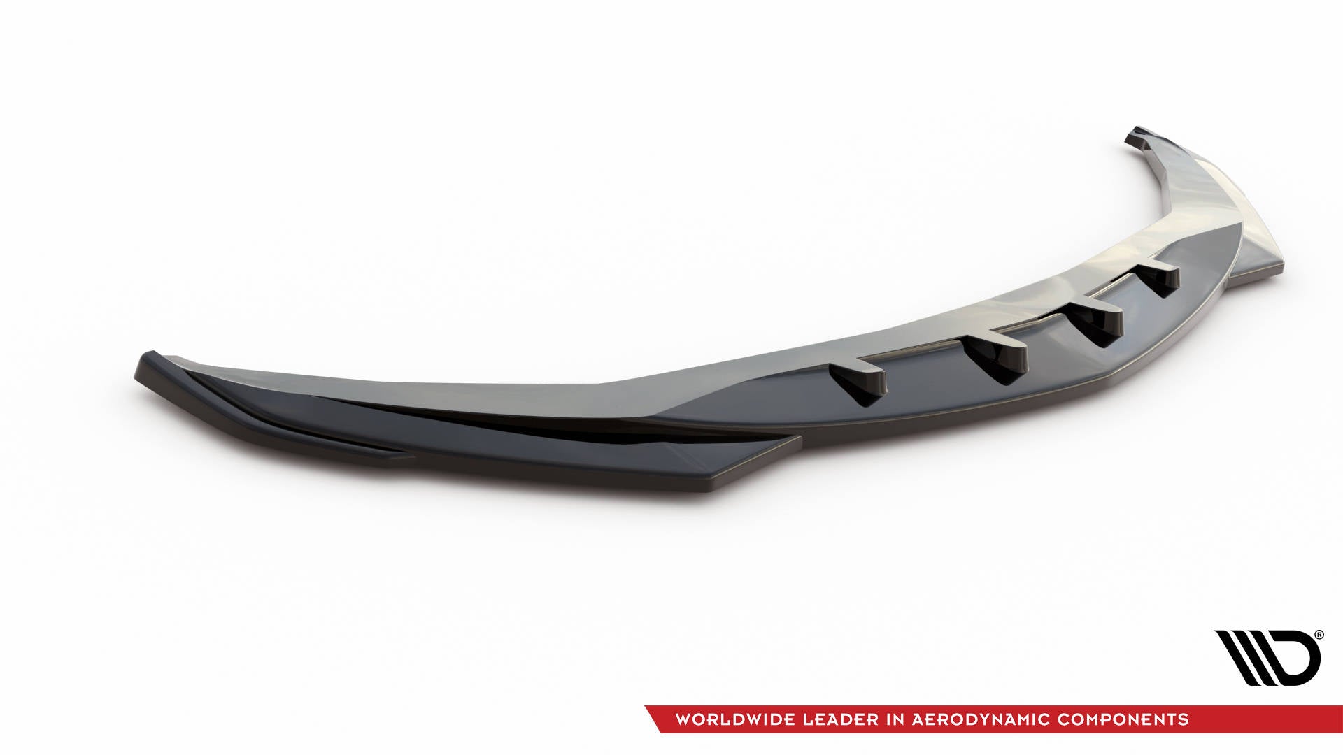 Maxton Design Street+ Spoilerlippe Front Ansatz V.2 passend für Alfa Romeo Giulia Sport schwarz Hochglanz