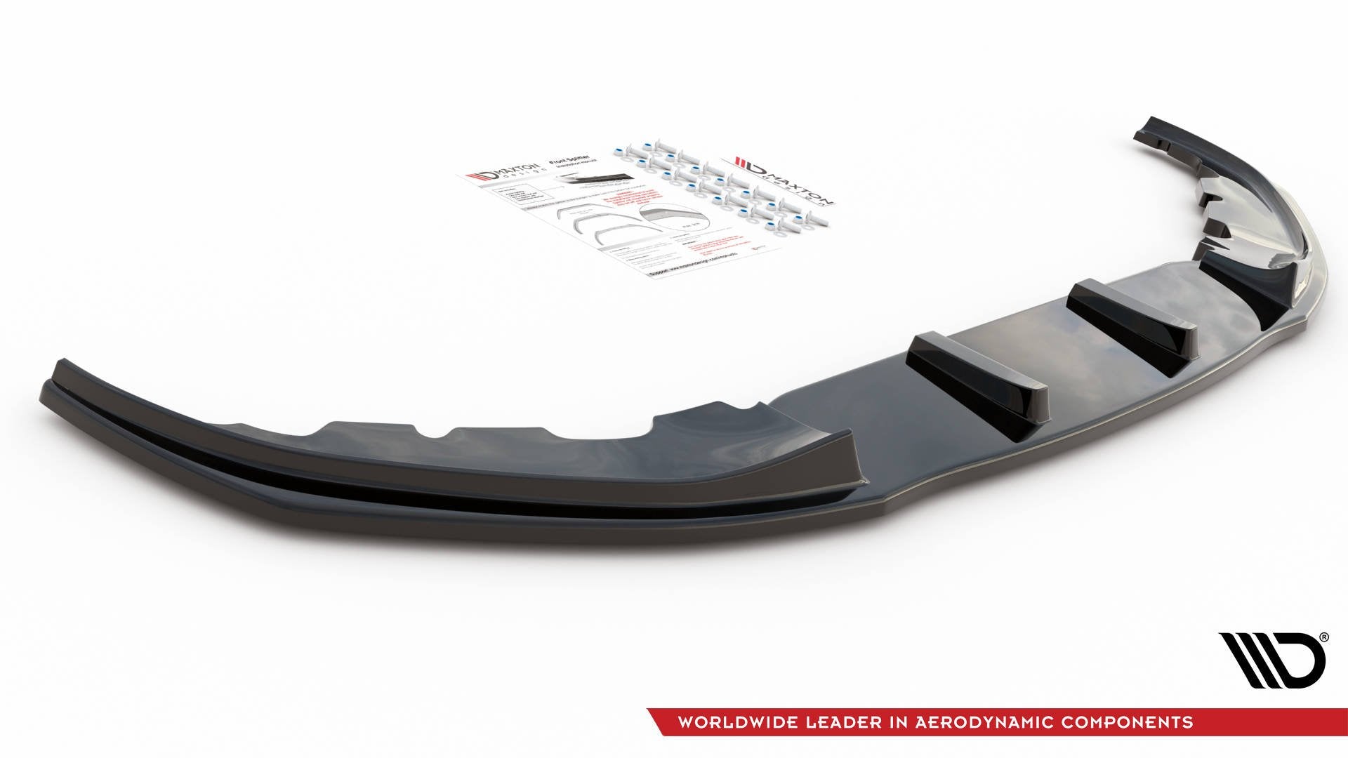 Maxton Design Street+ Spoilerlippe Front Ansatz V.2 passend für BMW 7 M-Paket G11 /G12 schwarz Hochglanz
