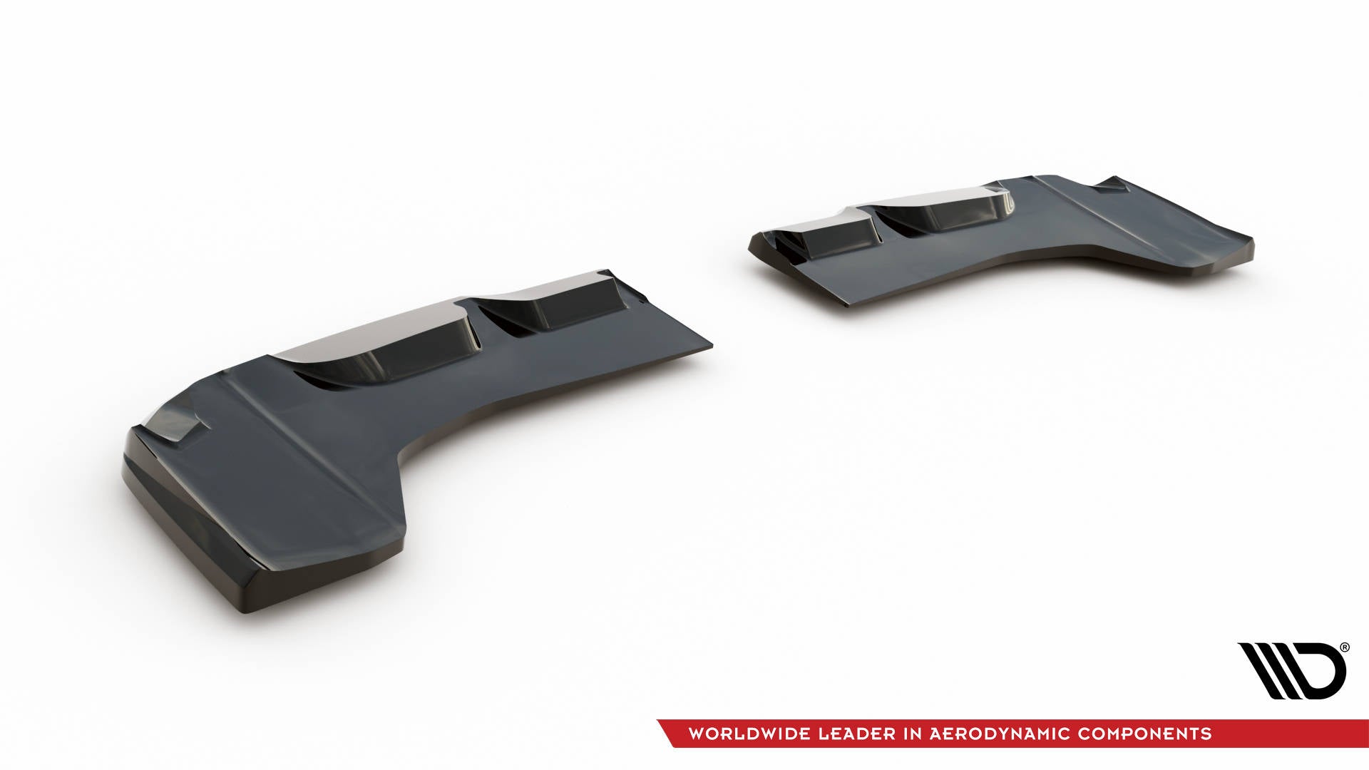Maxton Design Heck Ansatz Flaps Diffusor passend für Mini Cooper S John Cooper Works F55 Facelift schwarz Hochglanz