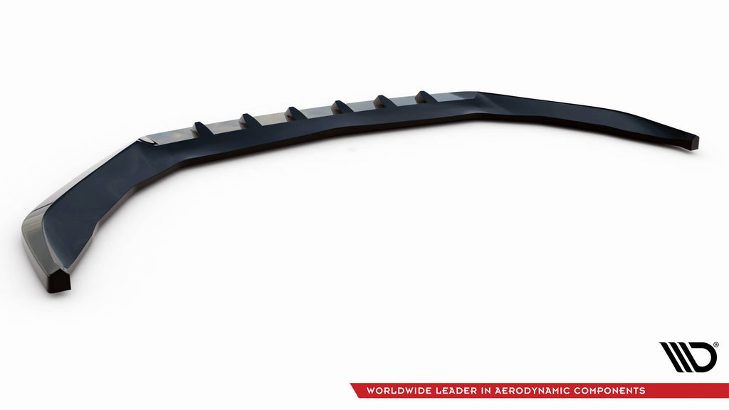Maxton Design Street+ Spoilerlippe Front Ansatz V.1 passend für Porsche Panamera Turbo S E-Hybrid schwarz Hochglanz