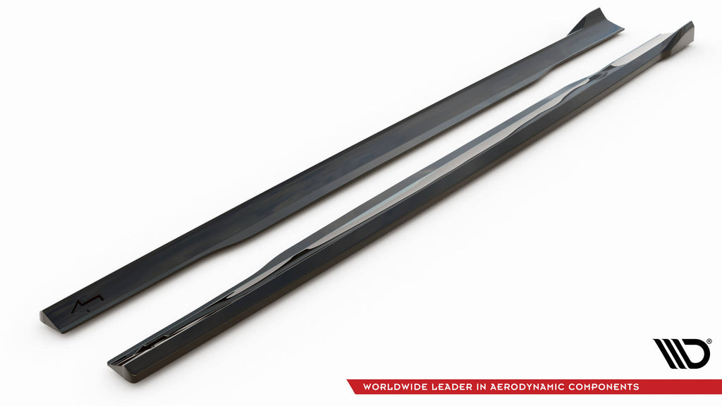 Maxton Design Street+ Seitenschweller Leisten V.2 passend für Audi S8 D4 schwarz Hochglanz
