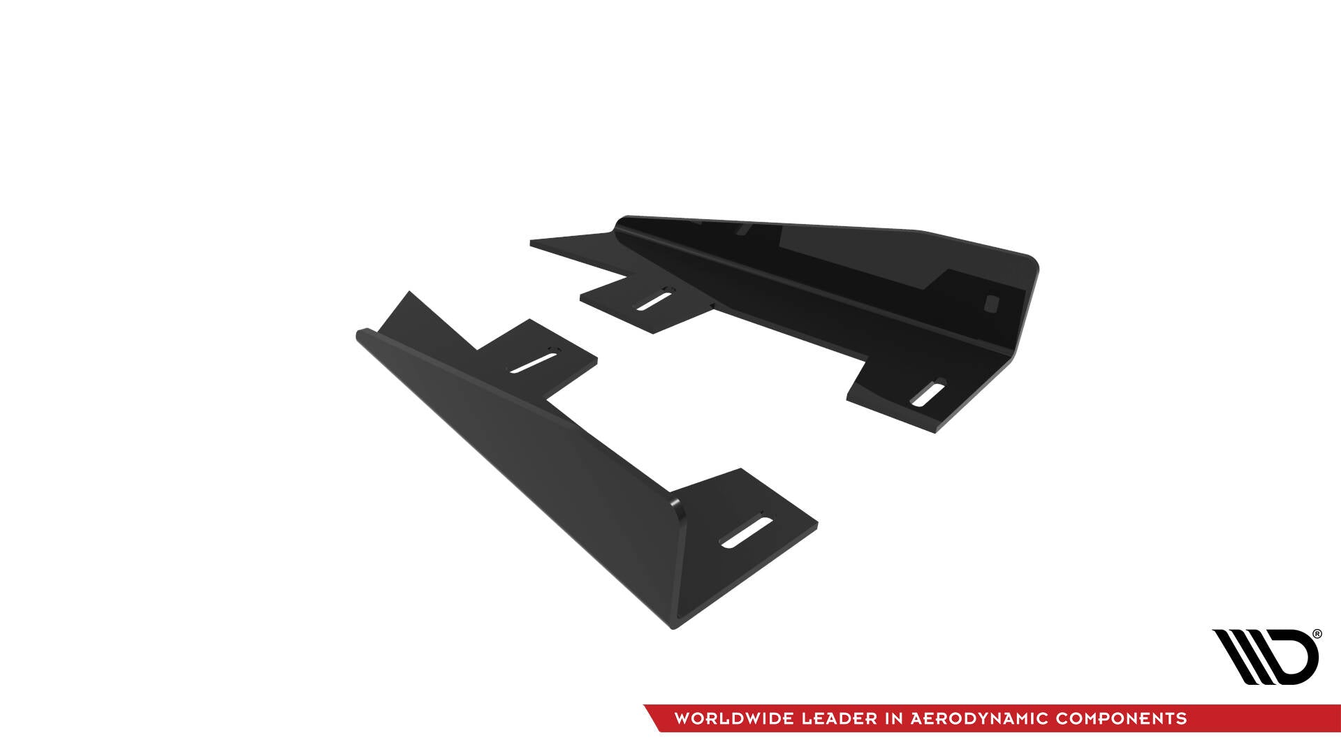 Maxton Design Hintere Seiten Flaps passend für Ford Mustang GT Mk7 schwarz Hochglanz