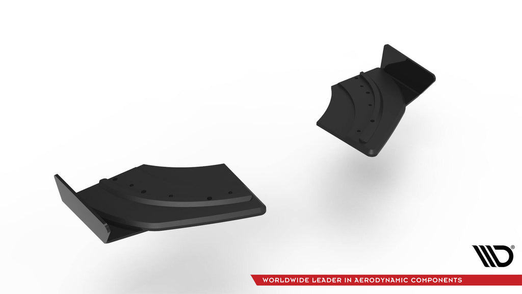 Maxton Design Street Pro Heck Ansatz Flaps Diffusor + Flaps passend für VW Scirocco R Mk3 schwarz Hochglanz