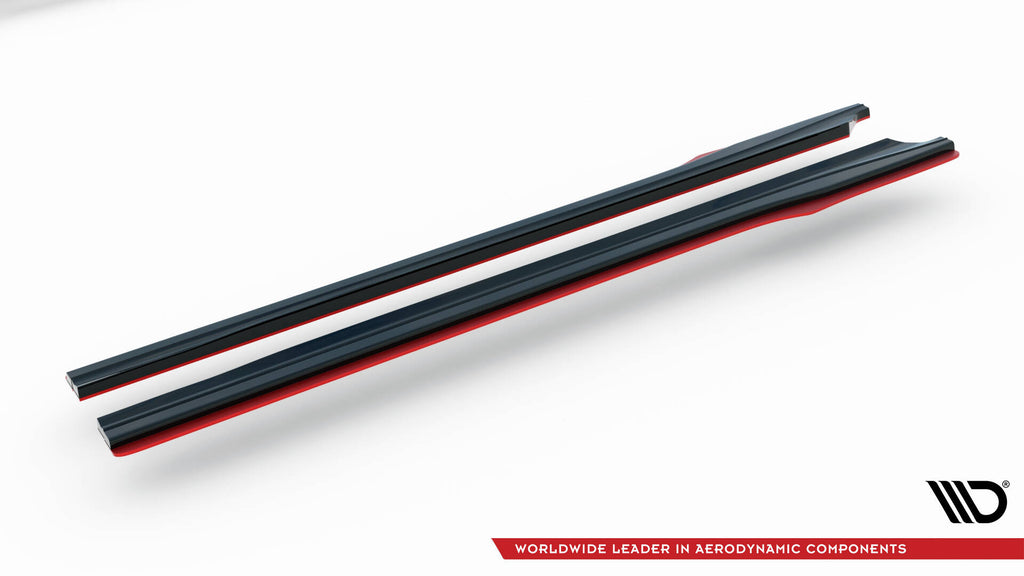 Maxton Design Street+ Seitenschweller Leisten V.2 passend für Subaru BRZ Mk1 / Mk1 Facelift / Toyota GT86 Facelift schwarz Hochglanz
