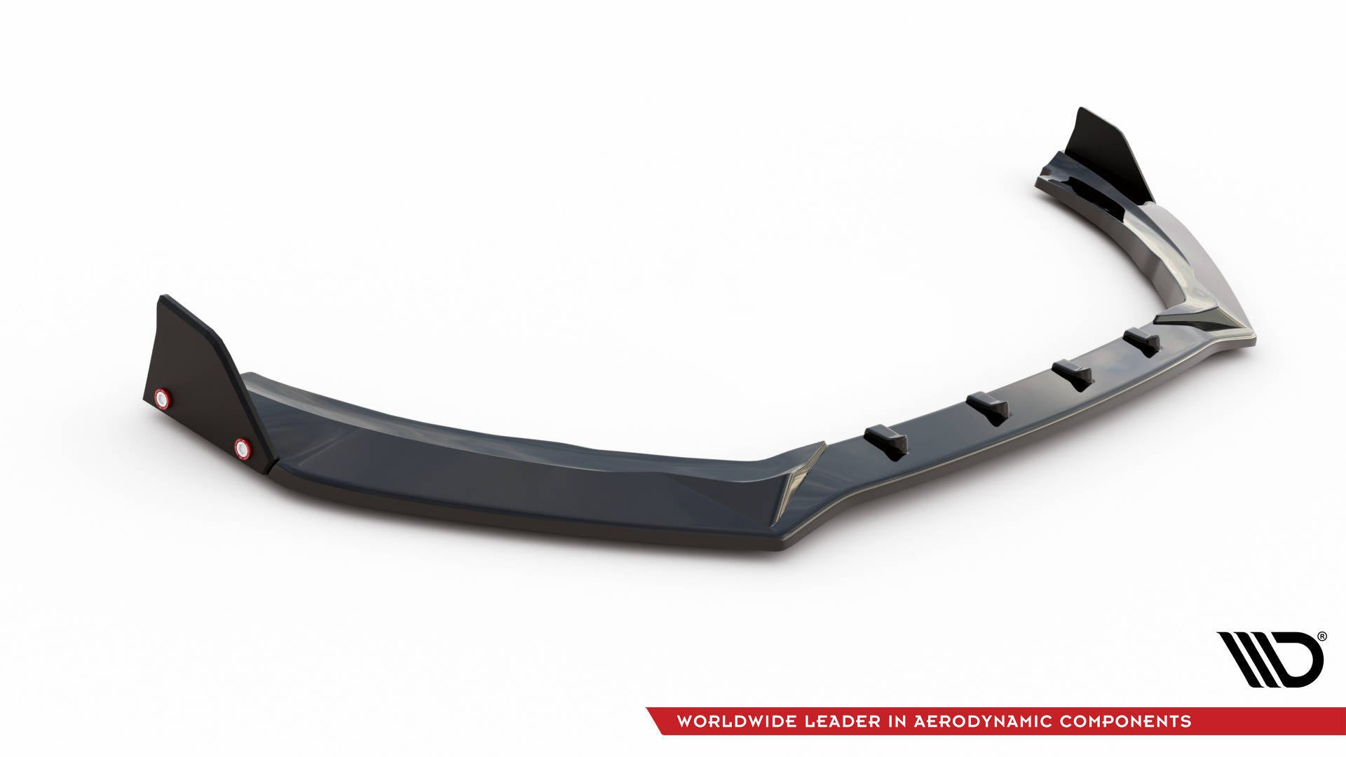 Maxton Design Street+ Spoilerlippe Front Ansatz V.4 + Flaps passend für Ford Fiesta ST / ST-Line