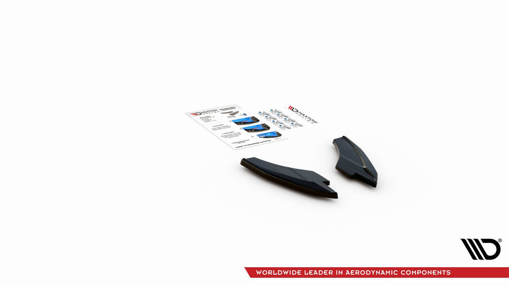 Maxton Design Heck Ansatz Flaps Diffusor V.2 passend für Audi S3 / A3 S-Line Sportback 8Y schwarz Hochglanz