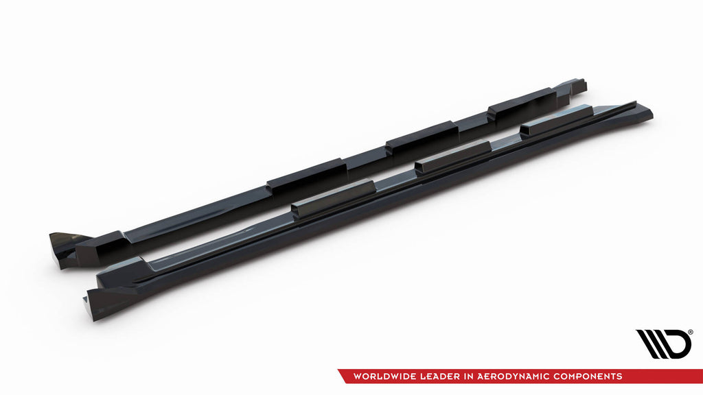 Maxton Design Street+ Seitenschweller Leisten passend für Land Rover Range Rover Velar R-Dynamic Mk1 schwarz Hochglanz
