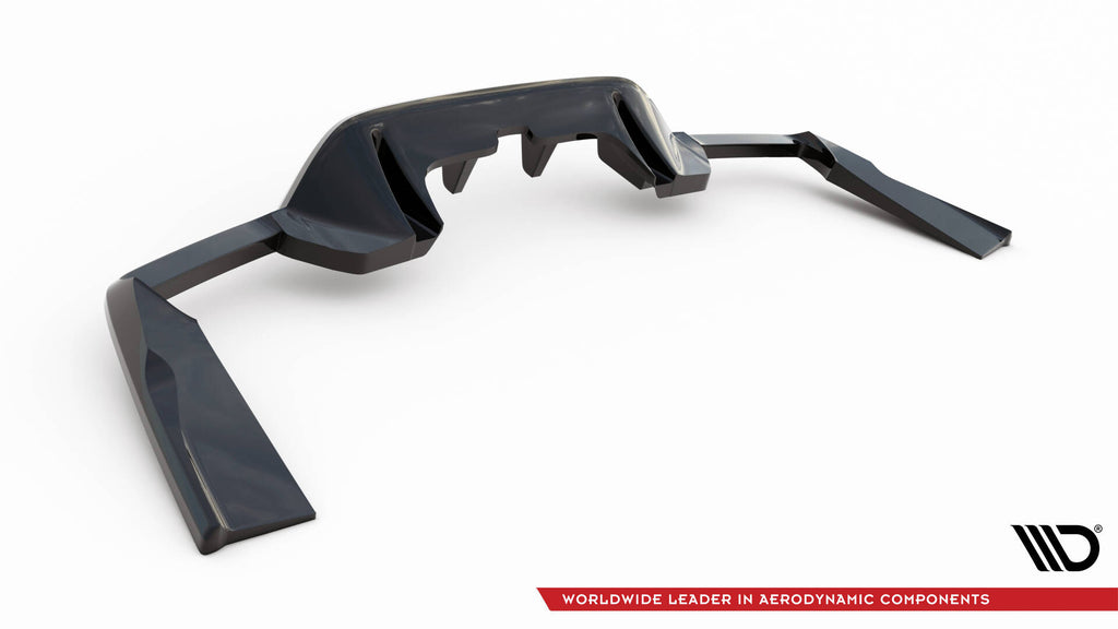 Maxton Design Street+ Mittlerer Diffusor RACE passend für V.1 Mercedes-AMG GLC 63 SUV X253 schwarz Hochglanz