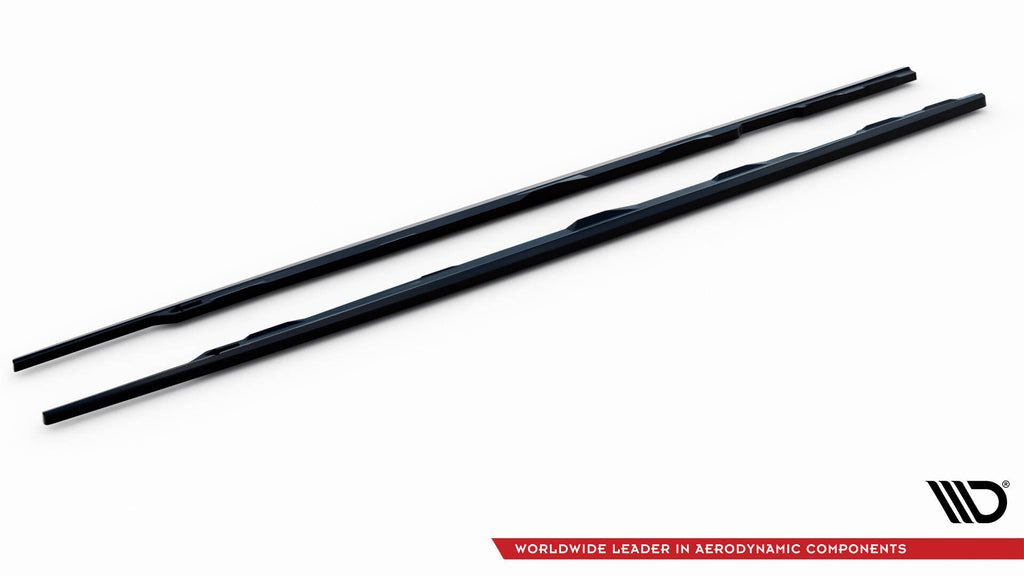 Maxton Design Street+ Seitenschweller Leisten V.2 passend für Audi A6 C7 schwarz Hochglanz
