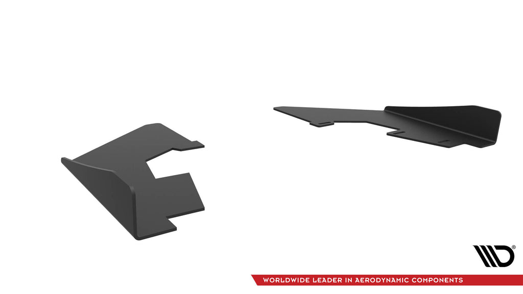Maxton Design Hintere Seiten Flaps passend für Audi S3 Limousine 8V schwarz Hochglanz