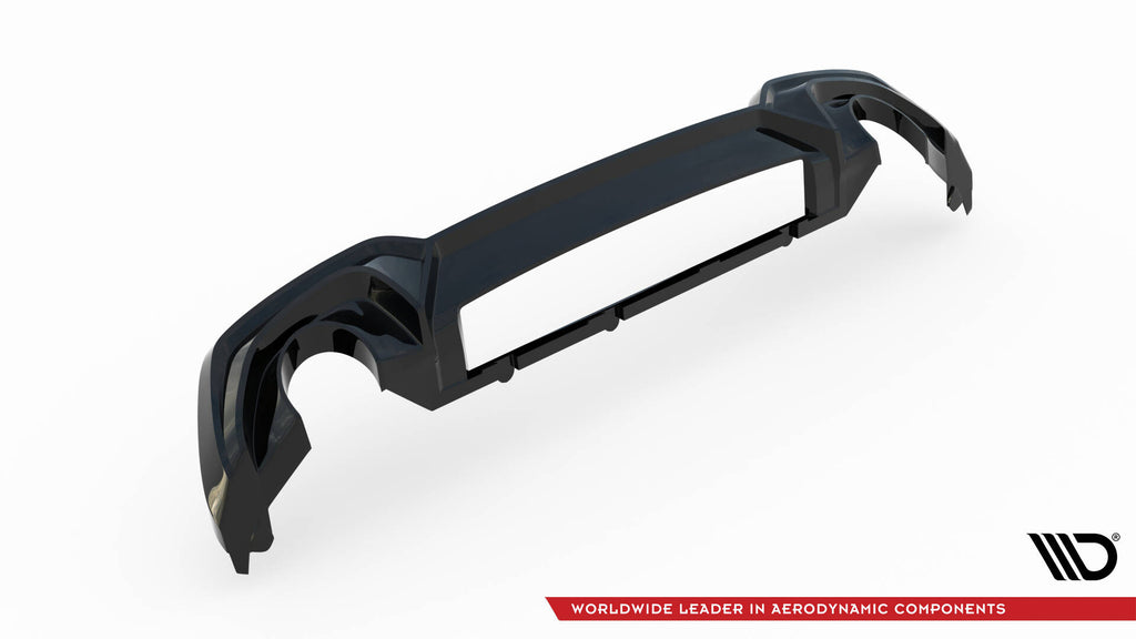 Maxton Design Diffusor Heck Ansatz für BMW 3er M-Paket G20 / G21 (Passend für Fahrzeuge mit Anhängerkupplung) schwarz Hochglanz