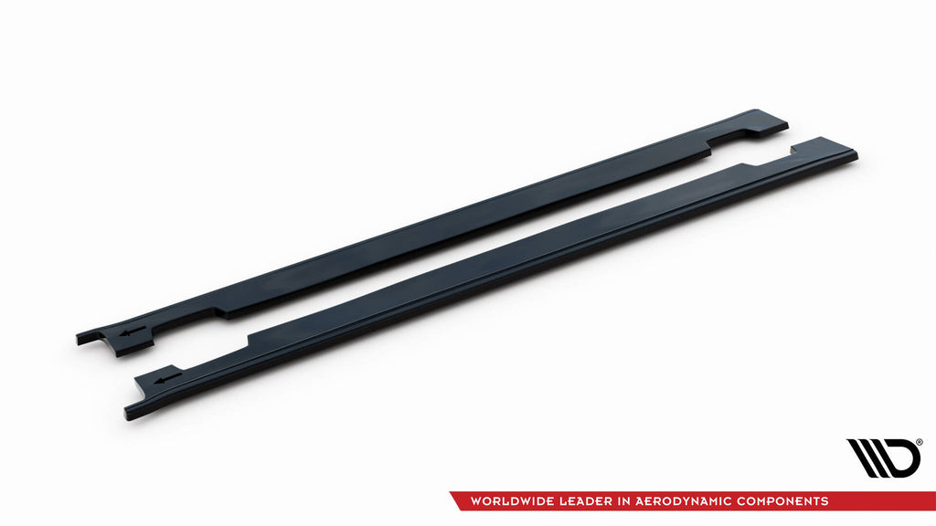 Maxton Design Street+ Seitenschweller Leisten passend für Kia Stinger GT / GT-Line / Standard Mk1 schwarz Hochglanz