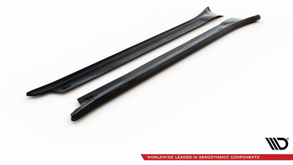 Maxton Design Street+ Seitenschweller Leisten passend für Porsche 911 Carrera 991 Facelift schwarz Hochglanz
