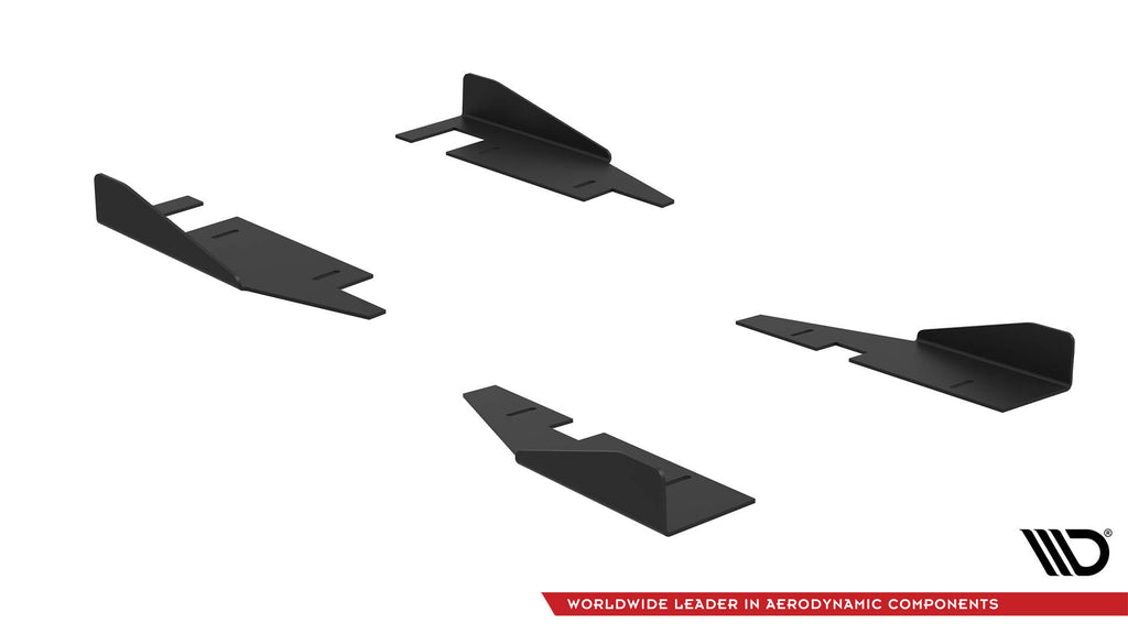 Maxton Design Seitenschweller Flaps passend für Kia Stinger GT / GT-Line / Standard Mk1 schwarz Hochglanz