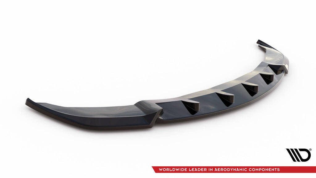 Maxton Design Street+ Spoilerlippe Front Ansatz V.2 passend für BMW 7 F01 schwarz Hochglanz