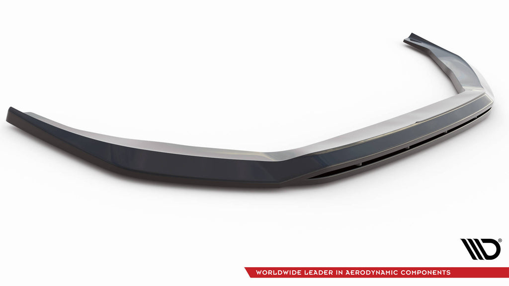 Maxton Design Street+ Spoilerlippe Front Ansatz V.1 passend für Audi S8 / A8 S-Line D5 schwarz Hochglanz