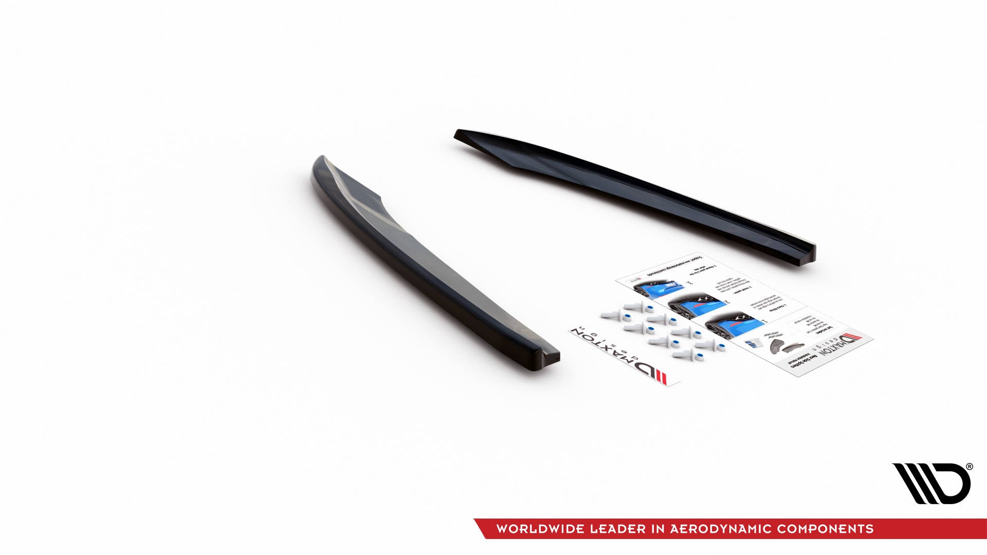 Maxton Design Heck Ansatz Flaps Diffusor V.1 passend für Cupra Leon ST Mk1 Facelift schwarz Hochglanz