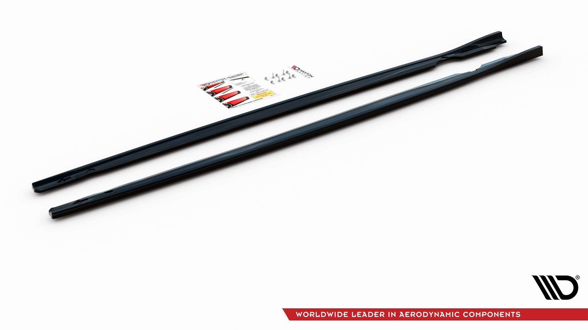 Maxton Design Street+ Seitenschweller Leisten V.2 passend für VW Golf R Hatchback Mk8 Facelift schwarz Hochglanz