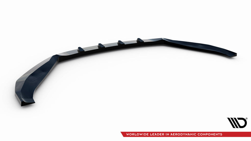 Maxton Design Street+ Spoilerlippe Front Ansatz V.2 passend für Audi TT S / TT S-Line 8S Facelift schwarz Hochglanz