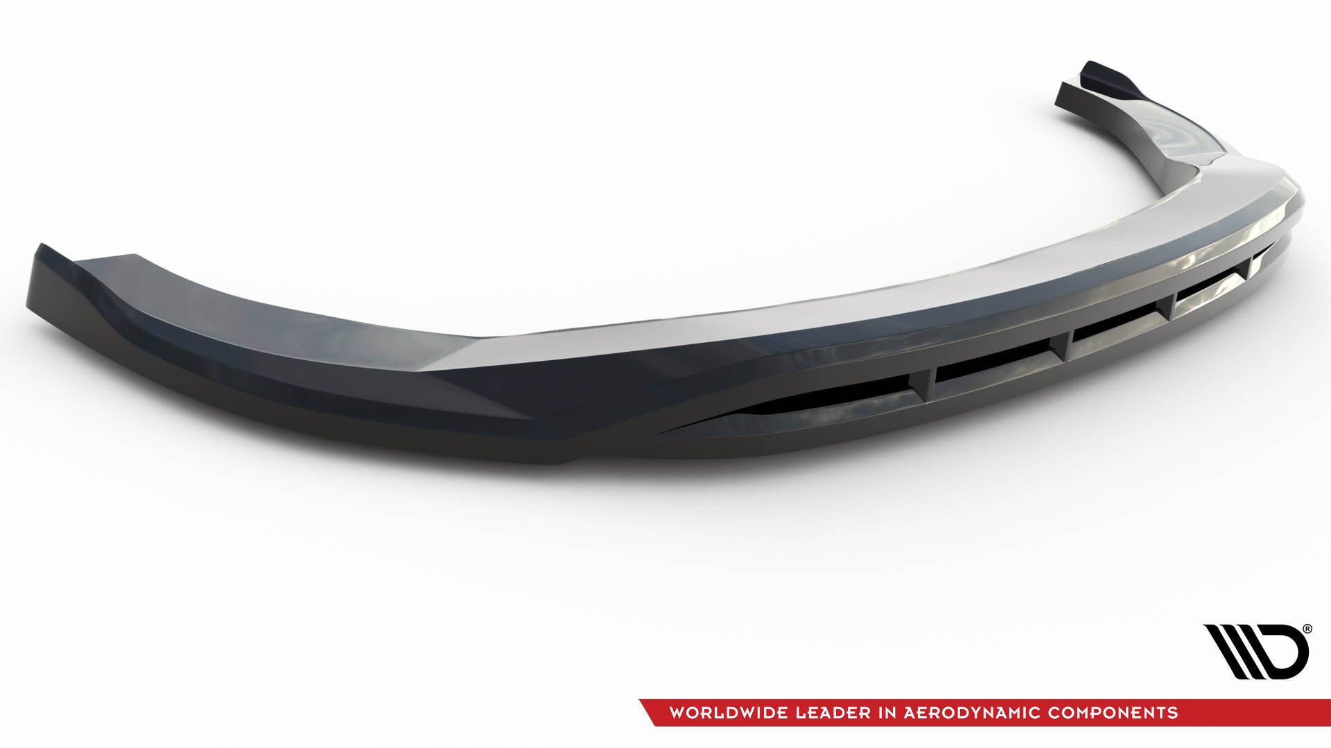 Maxton Design Street+ Spoilerlippe Front Ansatz V.1 passend für VW Multivan T7 schwarz Hochglanz