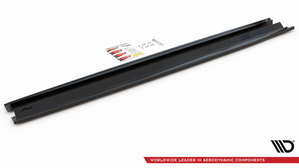 Maxton Design Seitenschweller Ansatz für Jaguar XF R-Sport Mk2 schwarz matt
