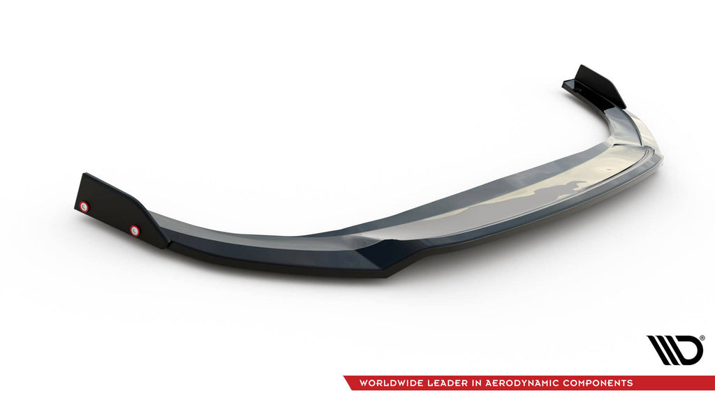 Maxton Design Street+ Spoilerlippe Front Ansatz V.3 + Flaps passend für VW Golf GTI / GTE / R-Line Mk8 Facelift
