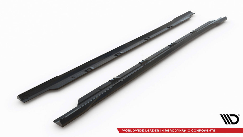 Maxton Design Street+ Seitenschweller Leisten passend für Ford Focus Vignale Mk4 schwarz Hochglanz