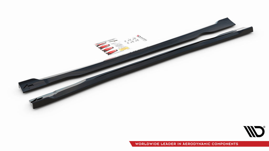 Maxton Design Street+ Seitenschweller Leisten passend für Ford Escape ST-Line Mk3 schwarz Hochglanz