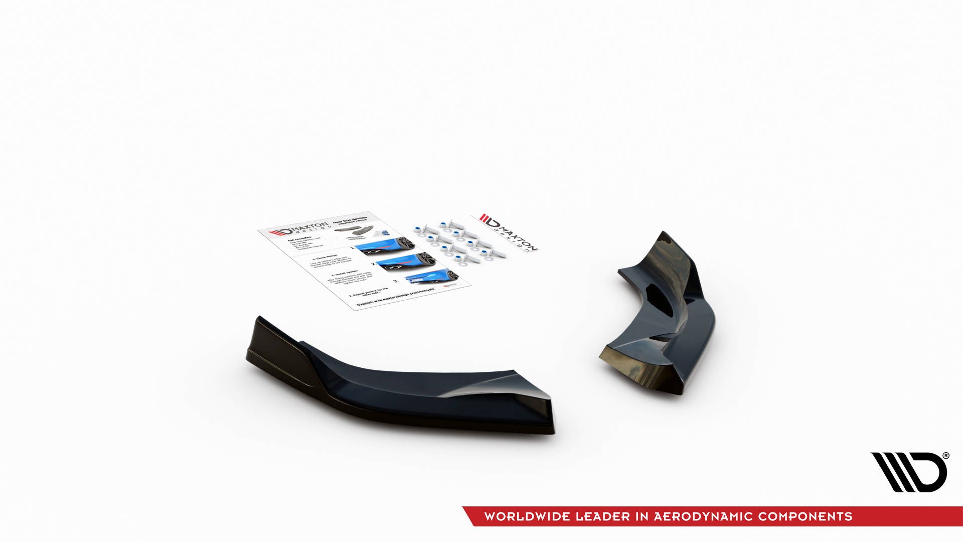 Maxton Design Heck Ansatz Flaps Diffusor V.3 passend für Hyundai I30 N Hatchback Mk3 Facelift schwarz Hochglanz